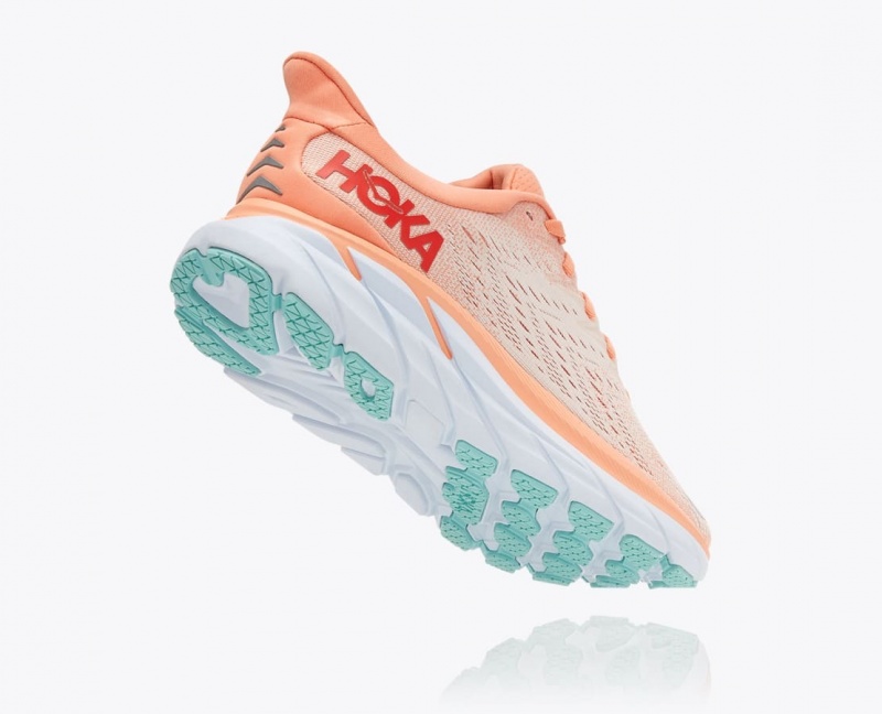 Chaussure Running HOKA Clifton 8 Femme Corail | 4689GYIFH