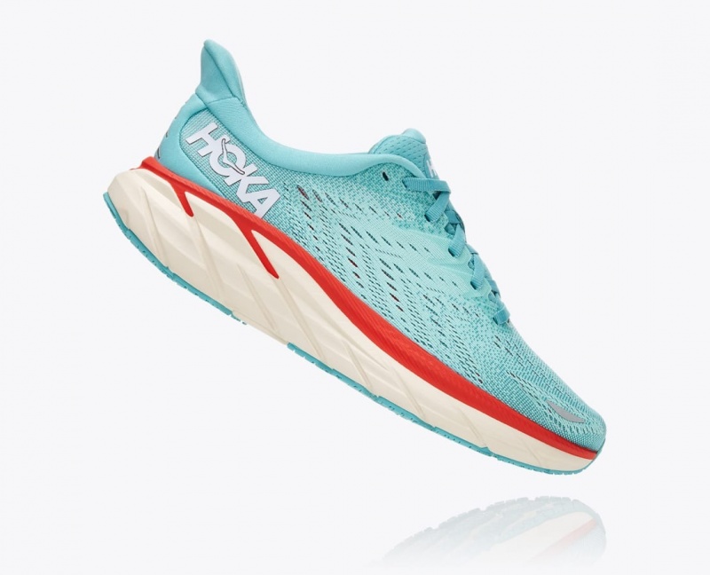 Chaussure Running HOKA Clifton 8 Femme Turquoise | 9430QAEKG