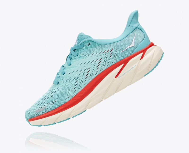 Chaussure Running HOKA Clifton 8 Femme Turquoise | 9430QAEKG