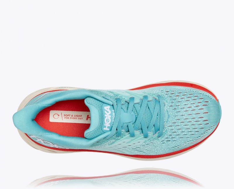 Chaussure Running HOKA Clifton 8 Femme Turquoise | 9430QAEKG