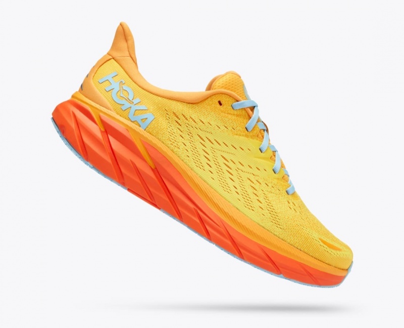 Chaussure Running HOKA Clifton 8 Homme Orange Jaune | 5870VRGQO