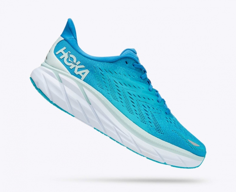 Chaussure Running HOKA Clifton 8 Homme Turquoise | 2405TLPJI