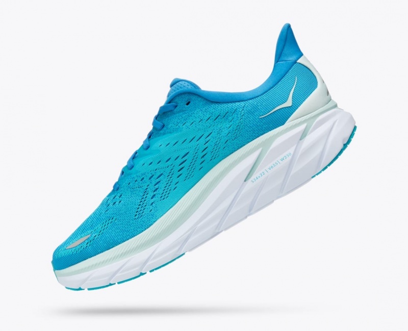 Chaussure Running HOKA Clifton 8 Homme Turquoise | 2405TLPJI