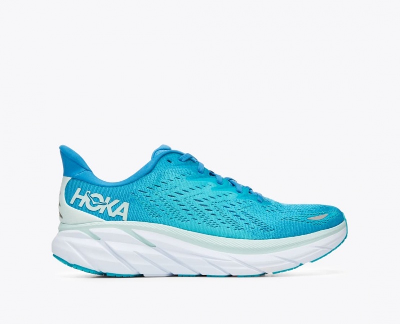 Chaussure Running HOKA Clifton 8 Homme Turquoise | 2405TLPJI