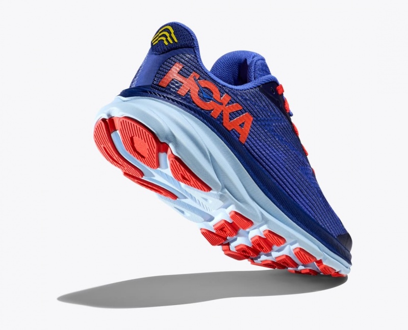 Chaussure Running HOKA Clifton 9 Enfant Bleu Foncé Rouge | 7419SEUMG