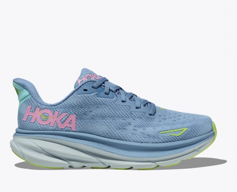 Chaussure Running HOKA Clifton 9 Femme Bleu Clair | 9827JQZER