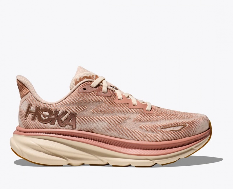 Chaussure Running HOKA Clifton 9 Femme Beige | 1703IURQS