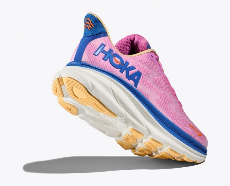 Chaussure Running HOKA Clifton 9 Femme Rose Bleu | 2450DRUML