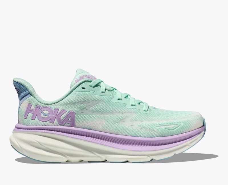 Chaussure Running HOKA Clifton 9 Femme Turquoise Violette | 8954FZARV