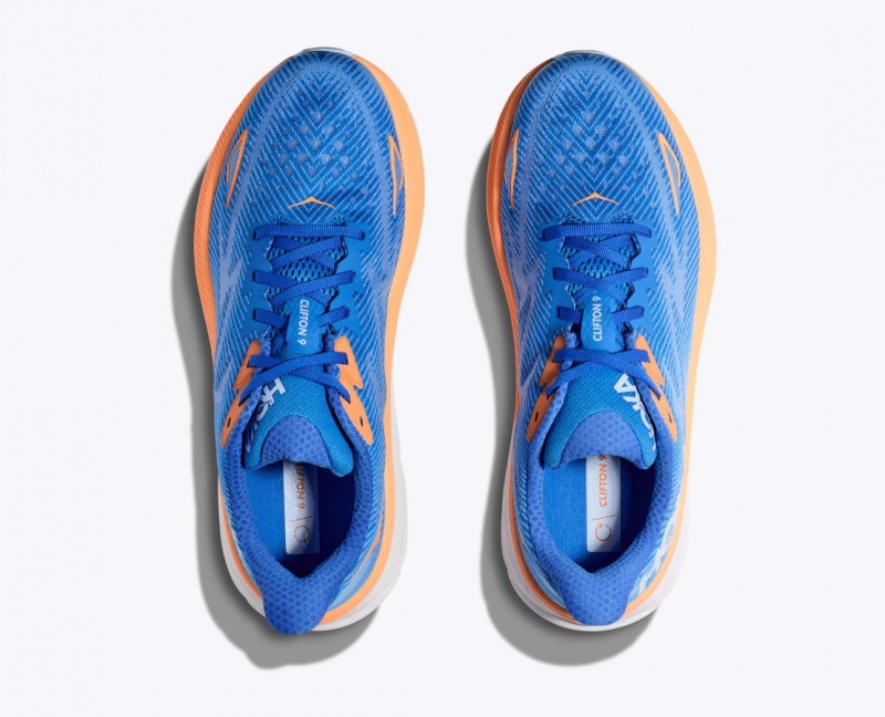 Chaussure Running HOKA Clifton 9 Homme Bleu Orange | 1654BCPIV