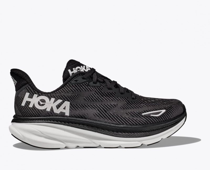 Chaussure Running HOKA Clifton 9 Homme Noir Blanche | 2537DAEUI