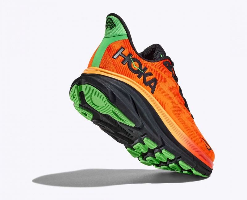 Chaussure Running HOKA Clifton 9 Homme Orange Foncé Noir | 2016CVZQK