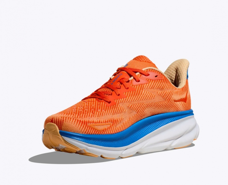 Chaussure Running HOKA Clifton 9 Homme Orange Bleu | 6137MPXKZ