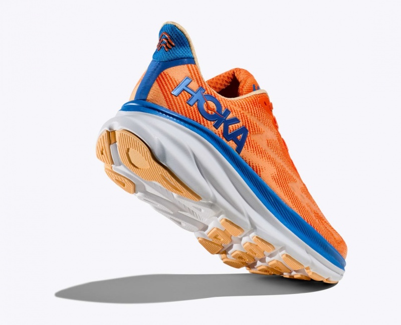 Chaussure Running HOKA Clifton 9 Homme Orange Bleu | 6137MPXKZ