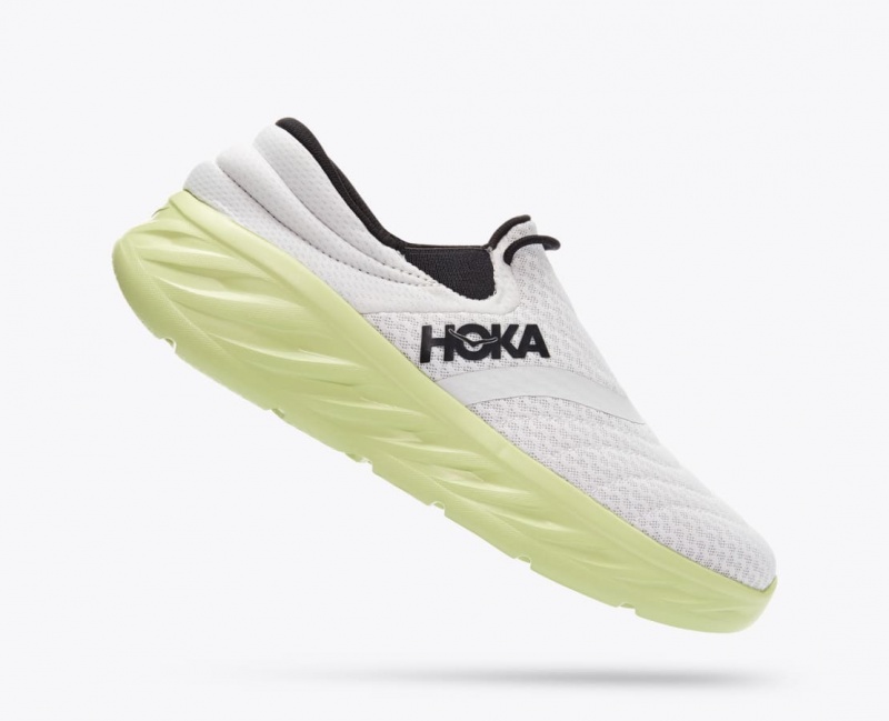 Chaussure Slip On HOKA Ora Recovery 2 Homme Blanche Vert Clair | 7139IUHWG