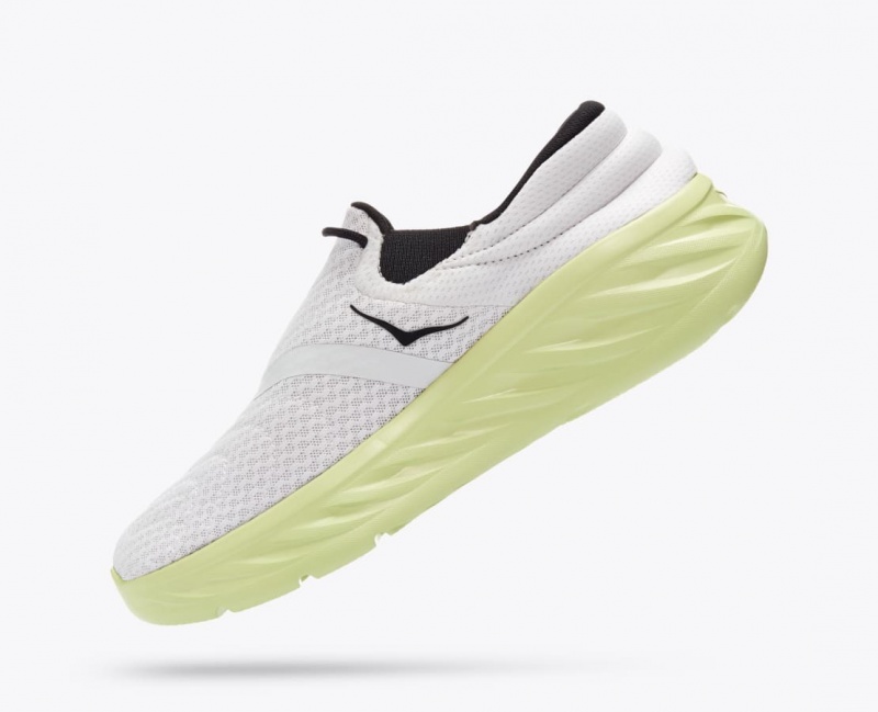 Chaussure Slip On HOKA Ora Recovery 2 Homme Blanche Vert Clair | 7139IUHWG