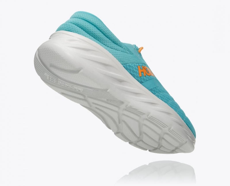 Chaussure Slip On HOKA Ora Recovery 2 Homme Turquoise Blanche | 7895TIJYN