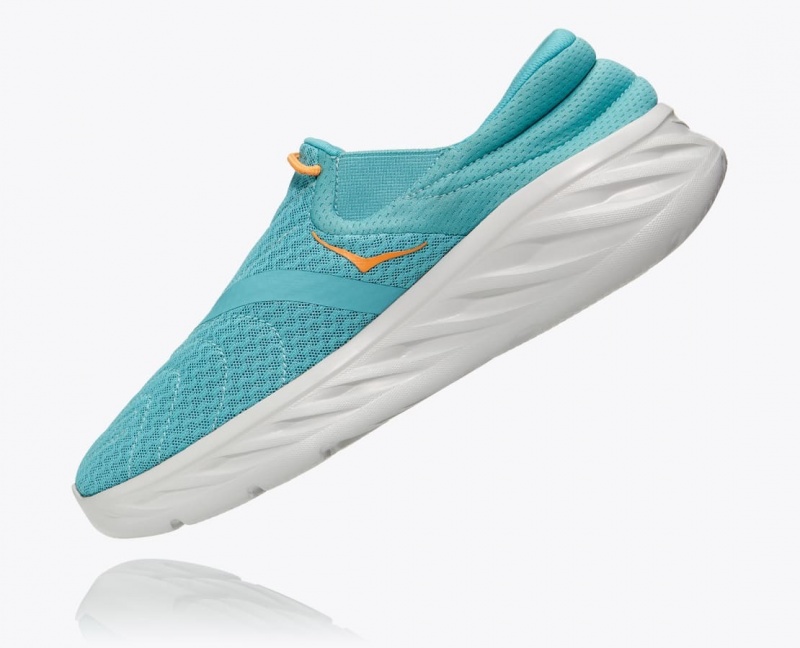 Chaussure Slip On HOKA Ora Recovery 2 Homme Turquoise Blanche | 7895TIJYN