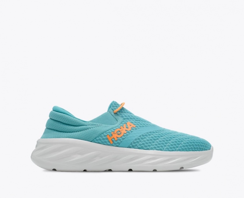 Chaussure Slip On HOKA Ora Recovery 2 Homme Turquoise Blanche | 7895TIJYN