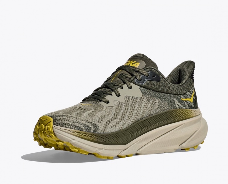 Chaussure Trail Running HOKA Challenger 7 Homme Vert Olive | 2387KAUBP