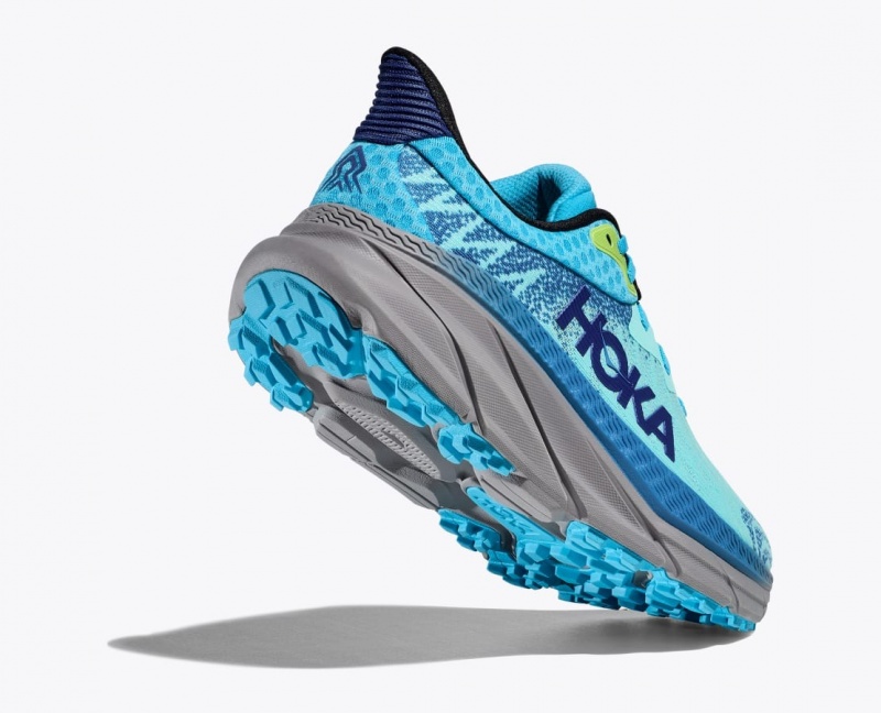 Chaussure Trail Running HOKA Challenger 7 Homme Turquoise Bleu | 0624KPENV