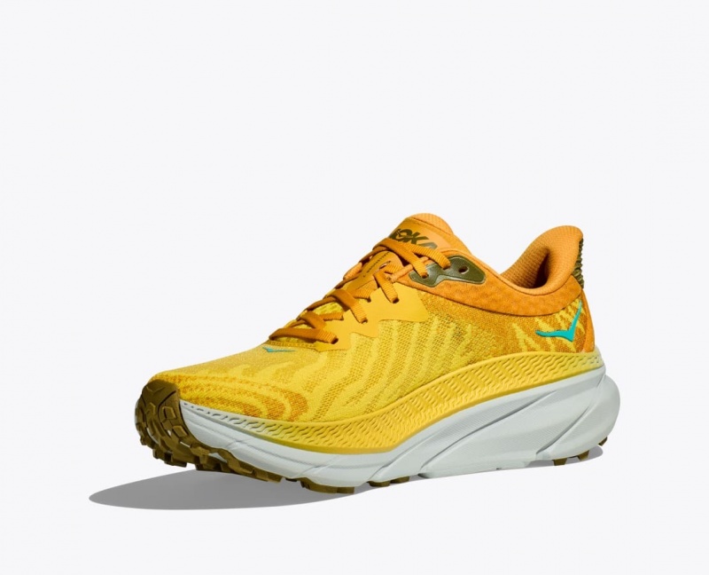 Chaussure Trail Running HOKA Challenger 7 Homme Orange Jaune | 4657KQRCI