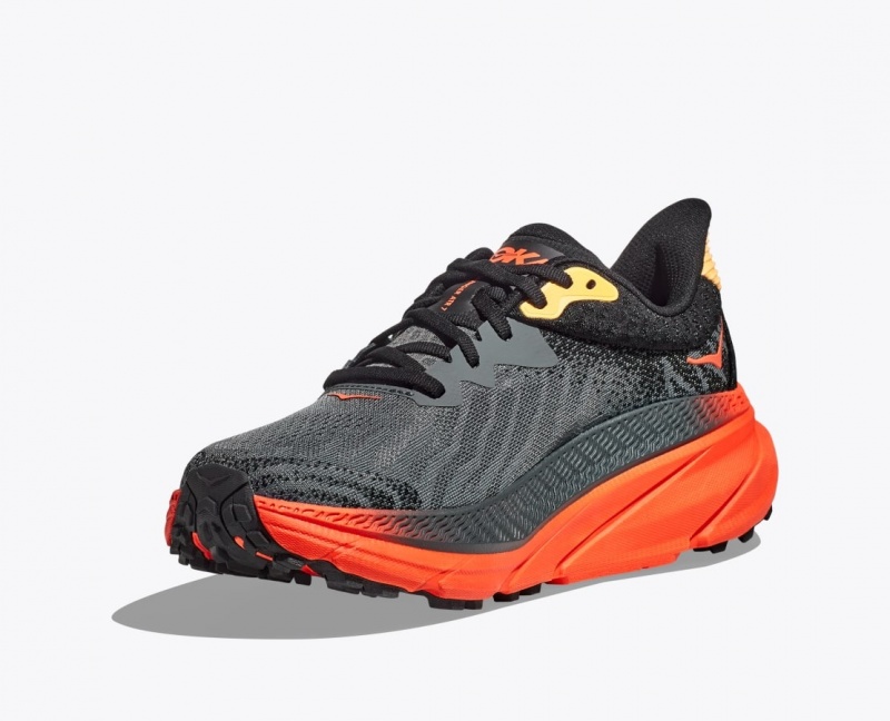 Chaussure Trail Running HOKA Challenger 7 Homme Noir Rouge | 9021CPABS