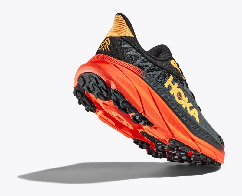 Chaussure Trail Running HOKA Challenger 7 Homme Noir Rouge | 9021CPABS