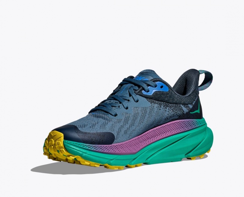 Chaussure Trail Running HOKA Challenger 7 GTX Femme Bleu Foncé | 0715PXUJK