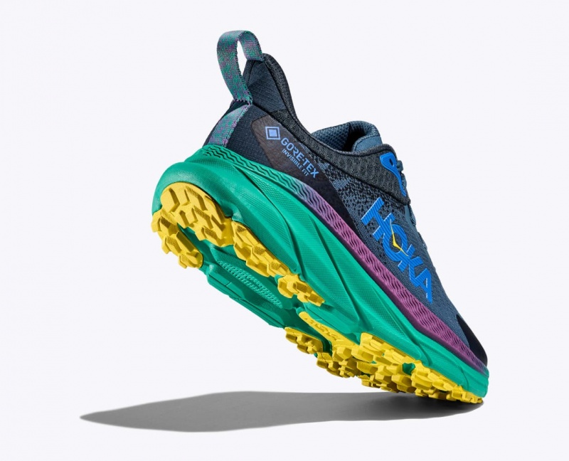 Chaussure Trail Running HOKA Challenger 7 GTX Femme Bleu Foncé | 0715PXUJK