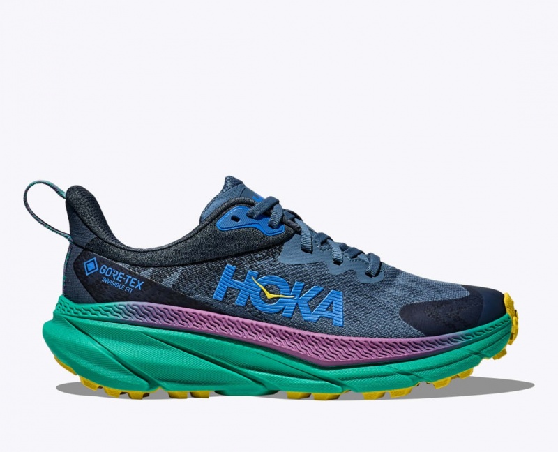 Chaussure Trail Running HOKA Challenger 7 GTX Femme Bleu Foncé | 0715PXUJK