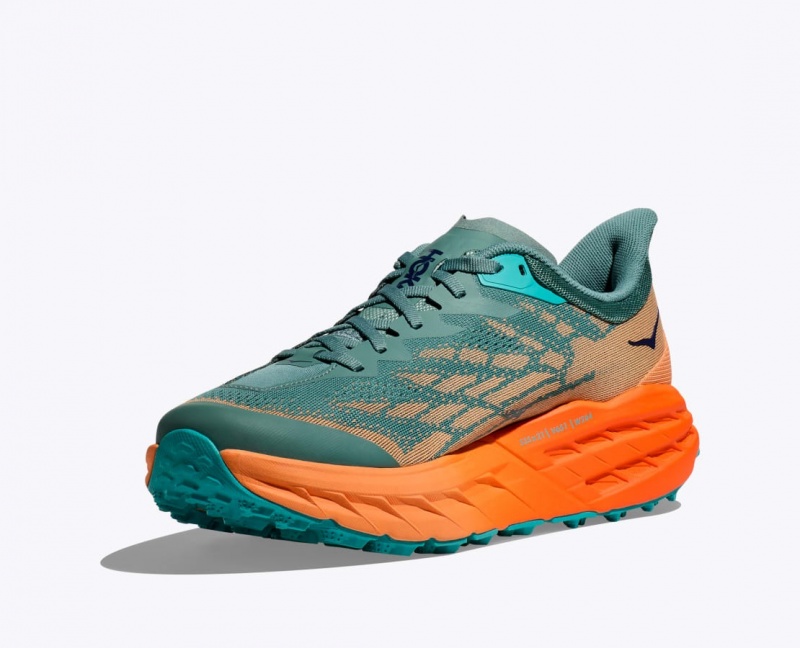 Chaussure Trail Running HOKA Speedgoat 5 Homme Vert Orange | 2835INLDM