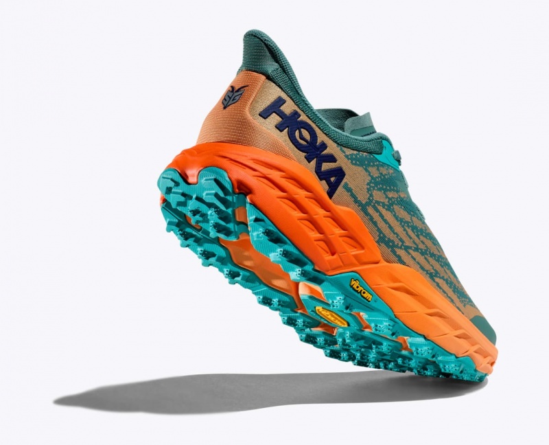 Chaussure Trail Running HOKA Speedgoat 5 Homme Vert Orange | 2835INLDM