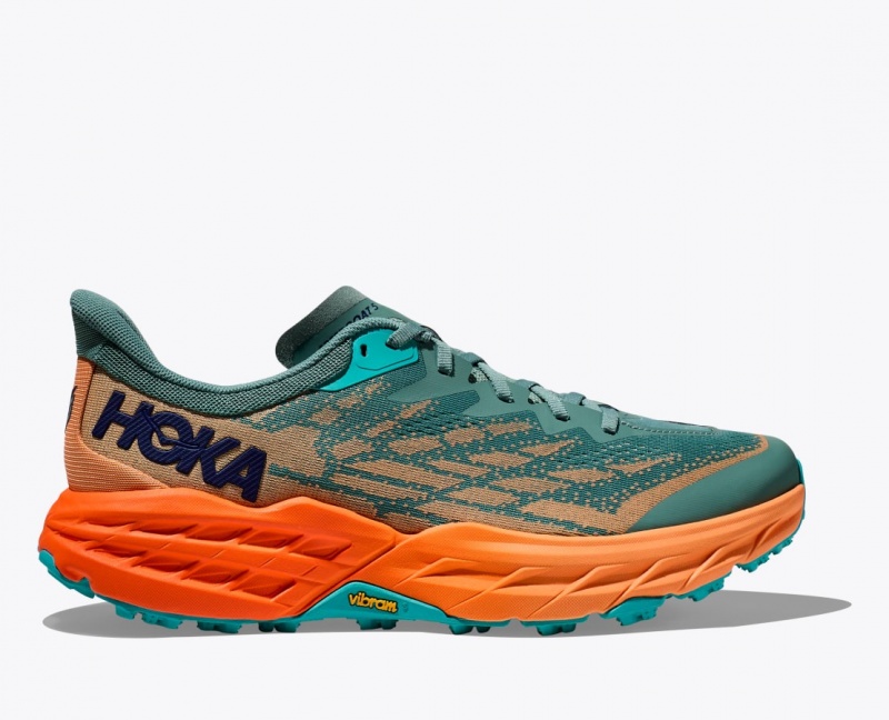 Chaussure Trail Running HOKA Speedgoat 5 Homme Vert Orange | 2835INLDM