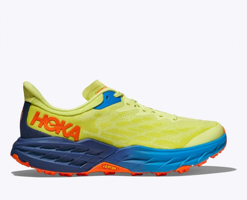 Chaussure Trail Running HOKA Speedgoat 5 Homme Vert Clair Bleu | 0213QSCOU