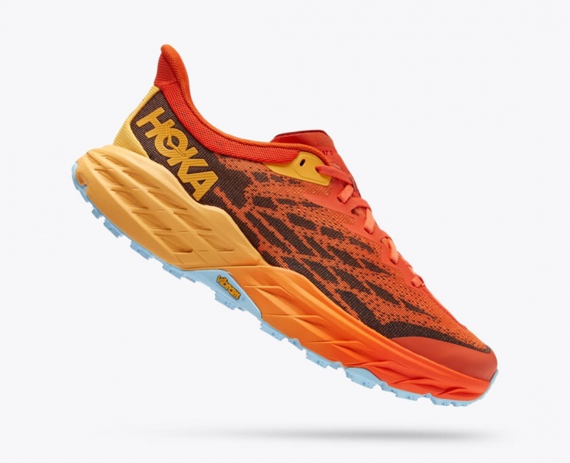 Chaussure Trail Running HOKA Speedgoat 5 Homme Orange Marron Foncé | 9042OUMBQ