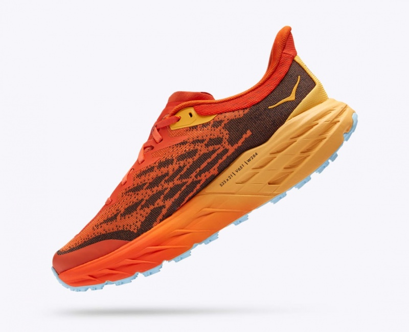 Chaussure Trail Running HOKA Speedgoat 5 Homme Orange Marron Foncé | 9042OUMBQ