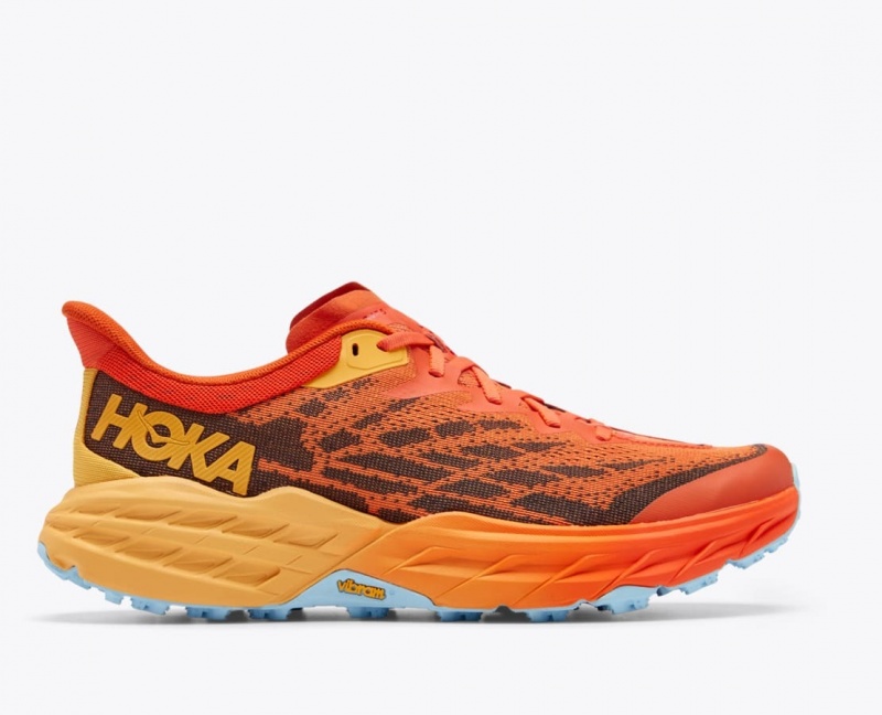 Chaussure Trail Running HOKA Speedgoat 5 Homme Orange Marron Foncé | 9042OUMBQ