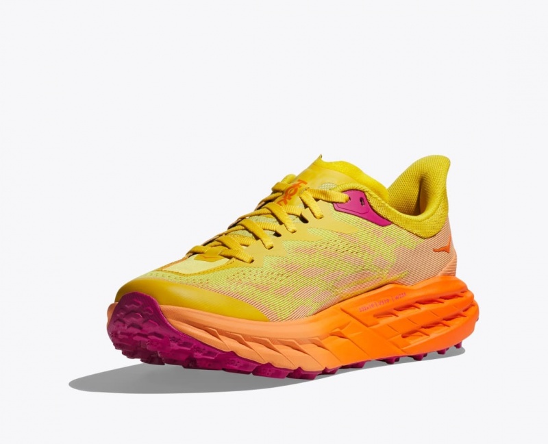 Chaussure Trail Running HOKA Speedgoat 5 Femme Jaune Orange | 3546XBSGN