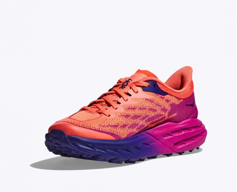 Chaussure Trail Running HOKA Speedgoat 5 Femme Orange Fushia | 5168RNWUB