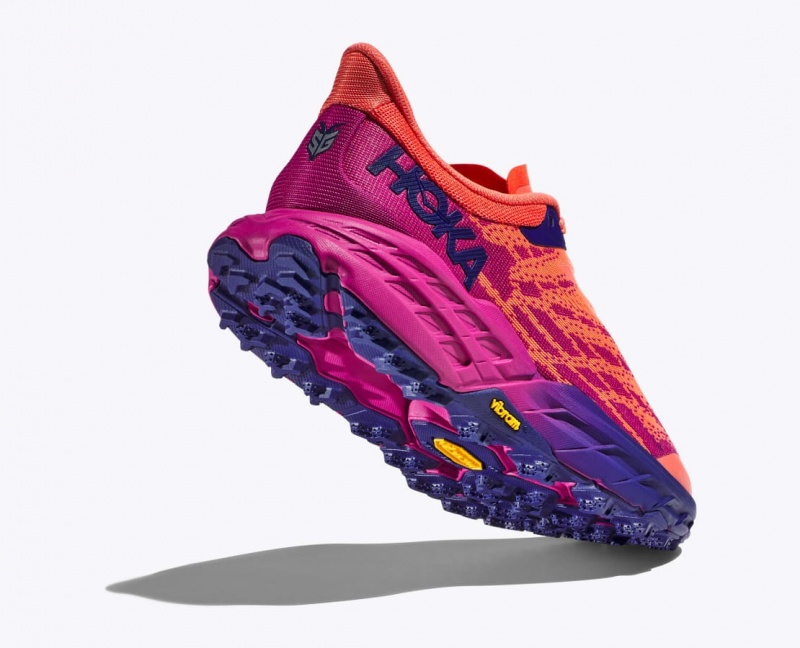 Chaussure Trail Running HOKA Speedgoat 5 Femme Orange Fushia | 5168RNWUB