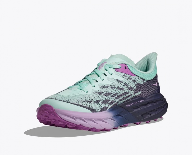 Chaussure Trail Running HOKA Speedgoat 5 Femme Turquoise Violette | 3568EROXM