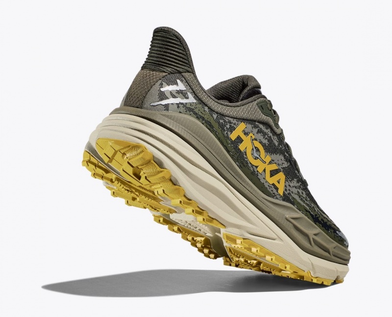 Chaussure Trail Running HOKA Stinson 7 Homme Vert Olive Noir | 4897SBEGT