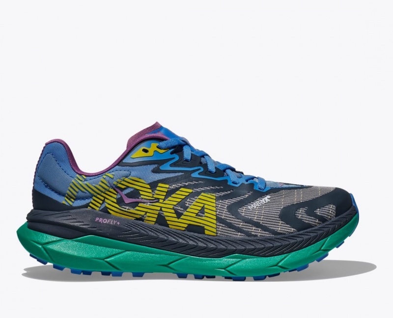 Chaussure Trail Running HOKA Tecton X 2 Homme Noir Grise Bleu | 5069ZODNV