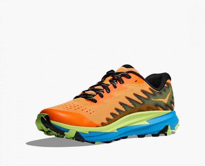 Chaussure Trail Running HOKA Torrent 3 Homme Orange Vert | 0164TJOHD