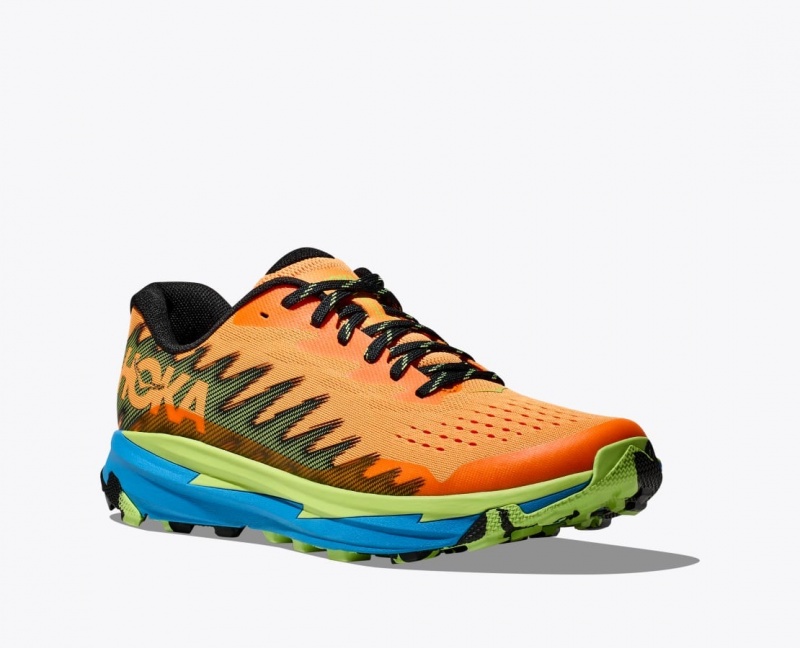 Chaussure Trail Running HOKA Torrent 3 Homme Orange Vert | 0164TJOHD