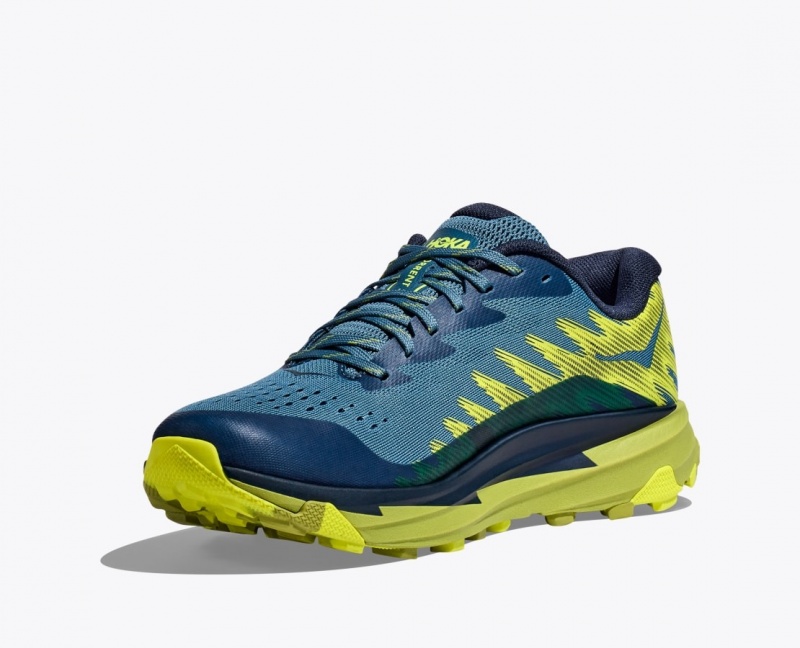 Chaussure Trail Running HOKA Torrent 3 Homme Bleu Foncé Vert | 8493HBZCF