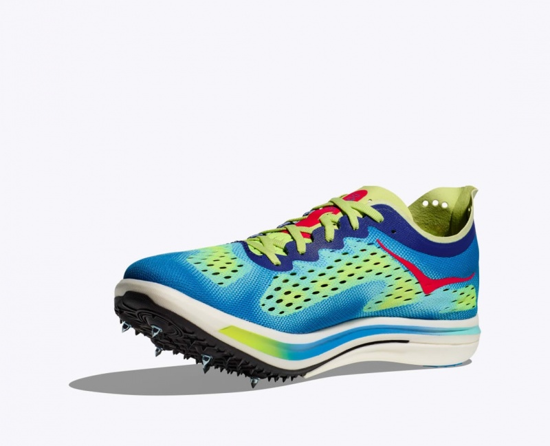 Chaussure d'Athlétisme HOKA Cielo FLYX Femme Vert Bleu | 9067ZJOYA