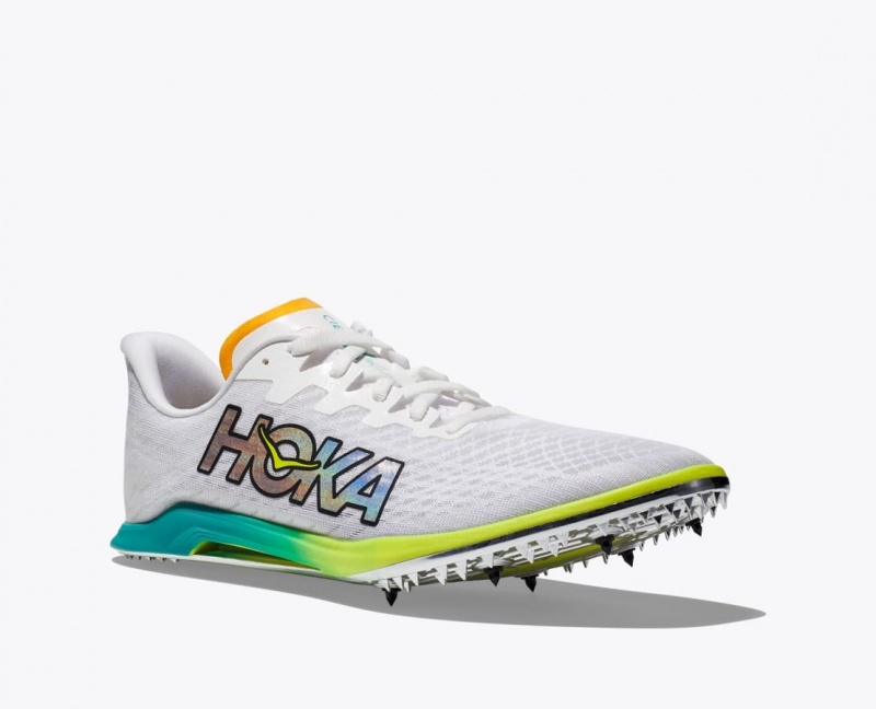 Chaussure d'Athlétisme HOKA Cielo X 2 MD Femme Blanche Grise | 1547CIVMR