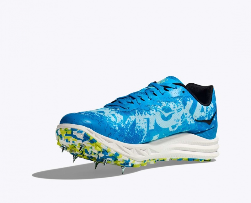 Chaussure d'Athlétisme HOKA Crescendo XC Femme Bleu Vert | 1238JCOIK